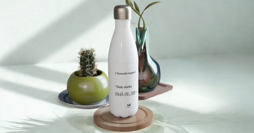 Motivation drikkedunk, motivationsdrikkedunk, flaske med citat, NDcitater