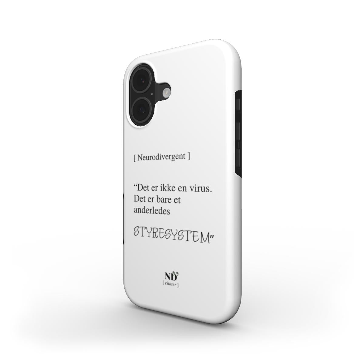 iPhone cover med citat | "Det er ikke en virus"