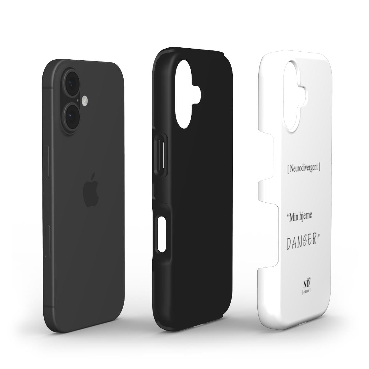 iPhone cover med citat | "Min hjerne danser"