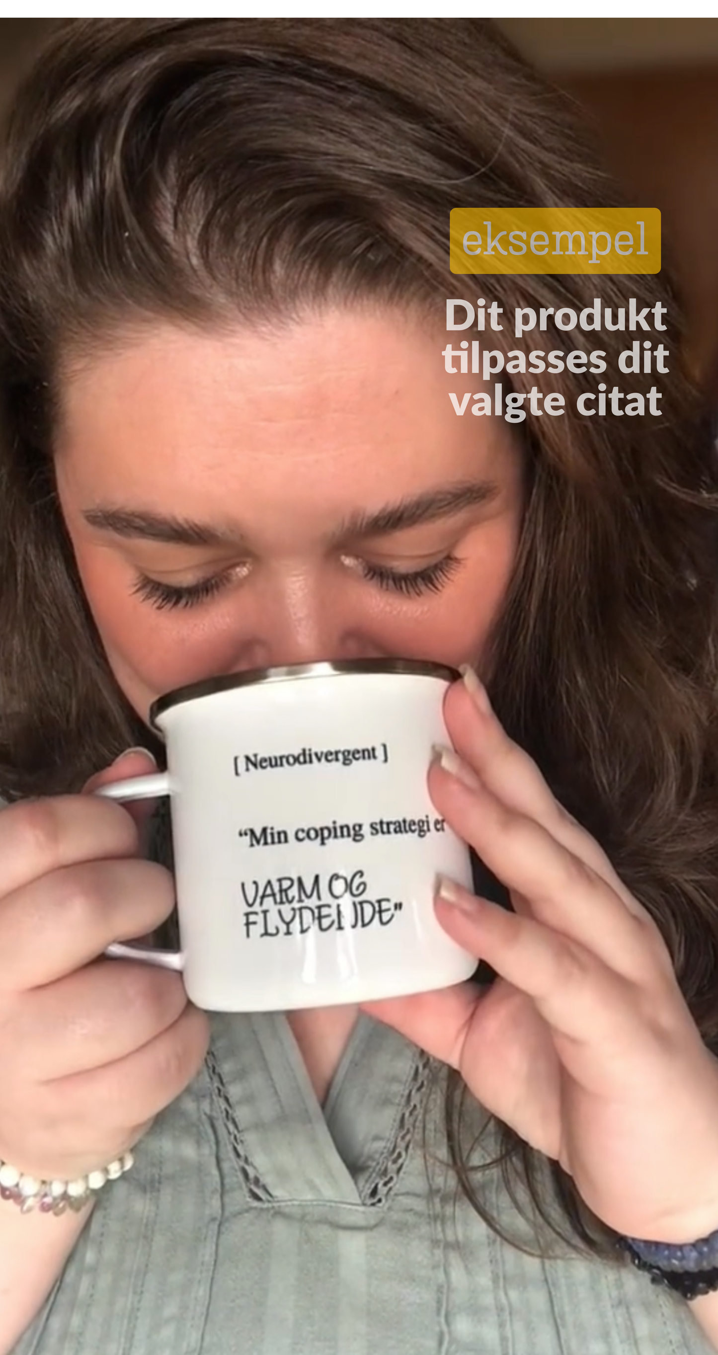 Emaljekrus med citat | "Socialisering? Nej tak!"