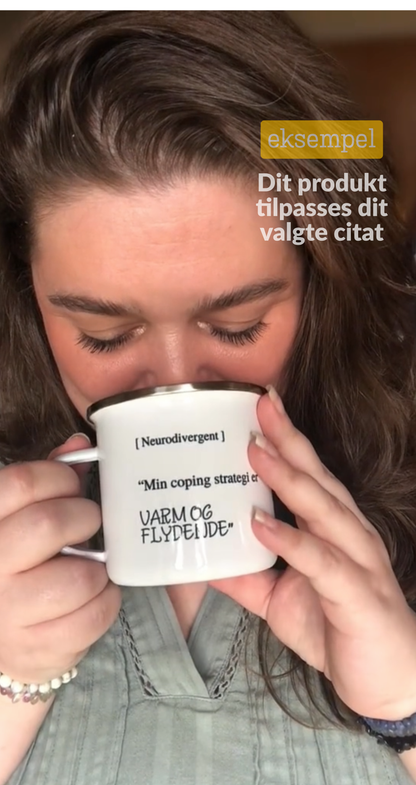 Emaljekrus med citat | "Socialisering? Nej tak!"