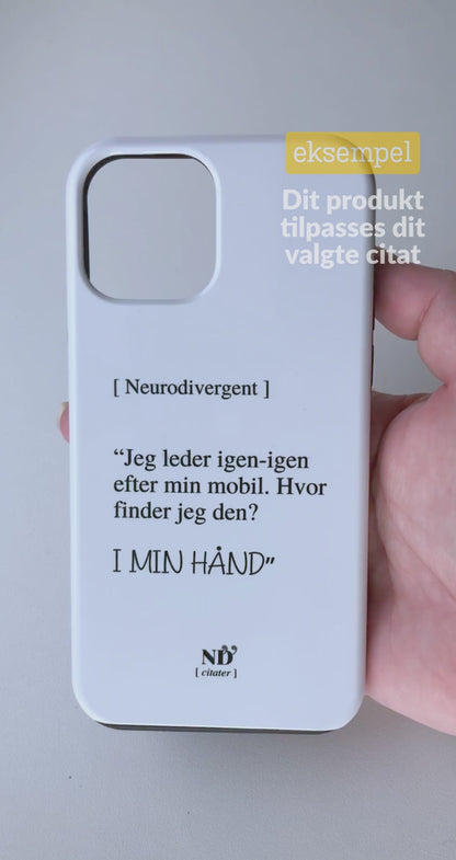 iPhone cover med citat | "Det er ikke en virus"